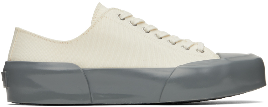 【関税込み】Jil Sander ホワイト＆グレー ローカットスニーカー