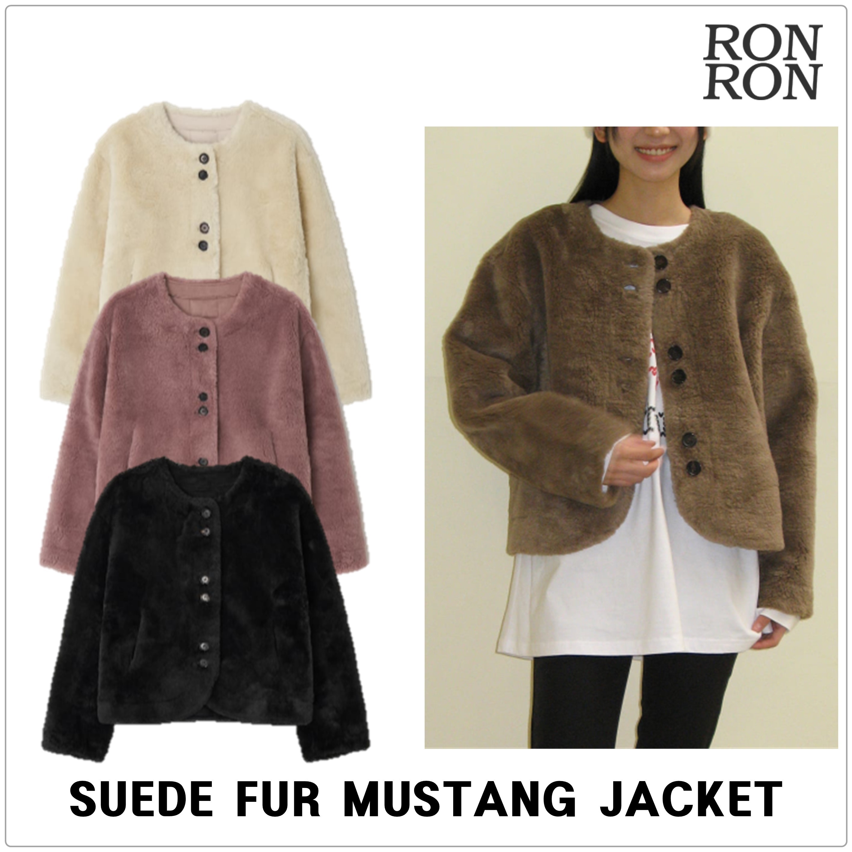 [RONRON] SUEDE FUR MUSTANG ジャケット★新作・24AW★韓国★