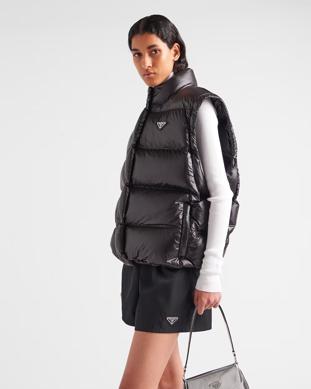 《送料無料》PRADA Re-Nylon convertible down jacket
