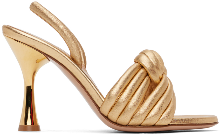 【関税込み】Gianvito Rossi ゴールド Ottavia ヒールサンダル