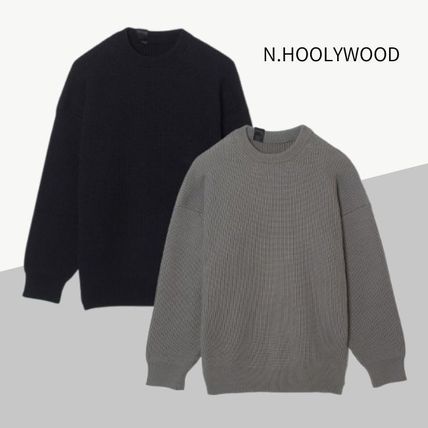 最高級のスーパー ブラック（黒）系 N.HOOLYWOOD(エヌハリウッド) ニット トップス