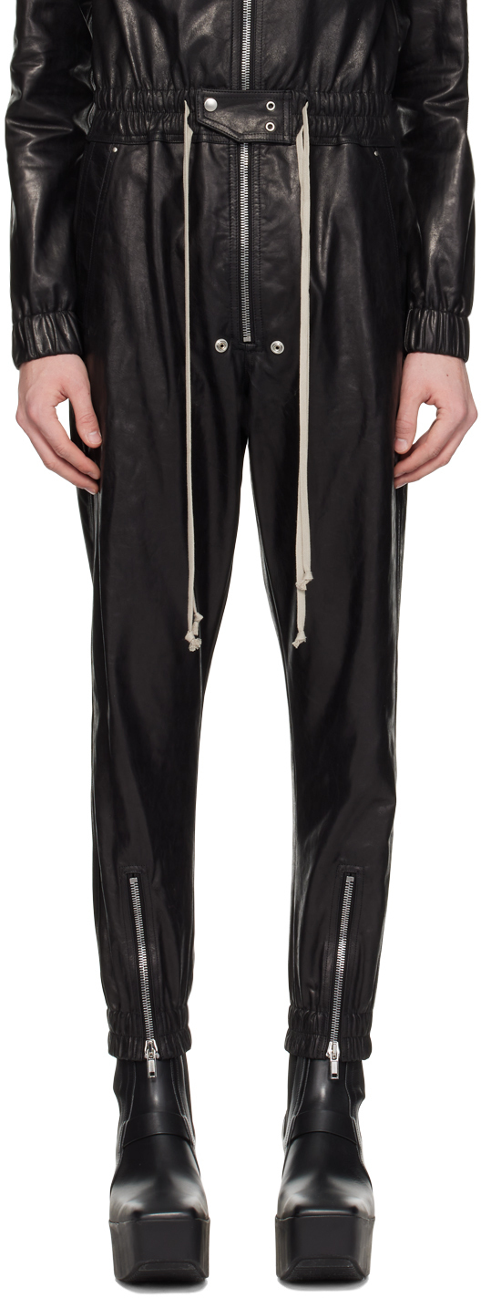 【関税込み】Rick Owens ブラック レザー Luxor ジャンプスーツ