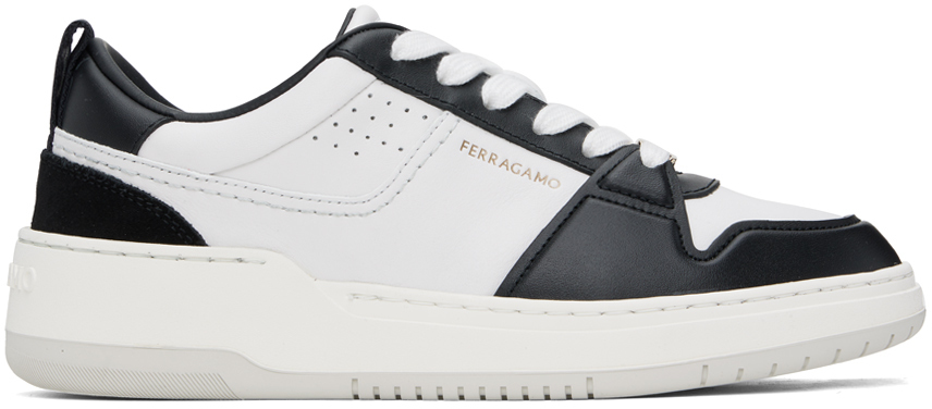 【関税込み】Ferragamo ブラック＆ホワイト Dennis スニーカー