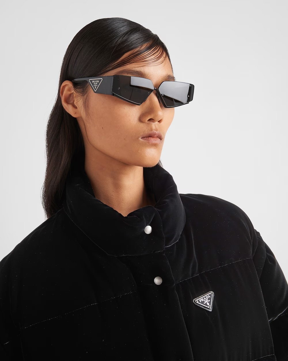 《送料無料》PRADA Convertible velvet down jacket