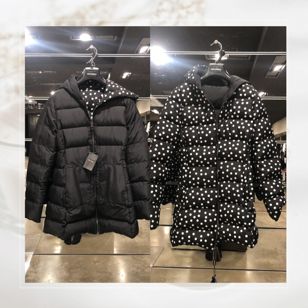 【DOLCE&GABBANA】ドット リバーシブル ダウンジャケット