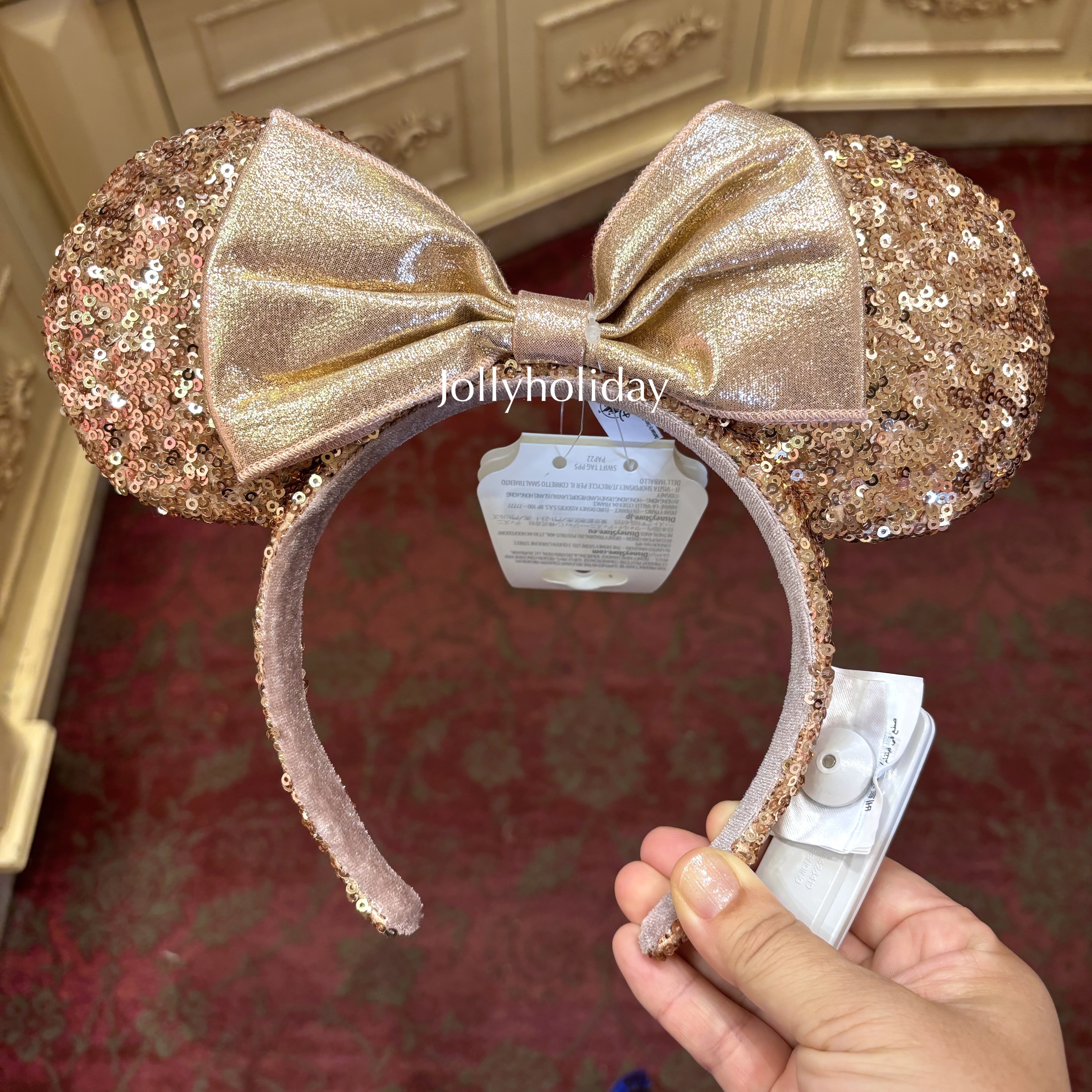 ☆US Disney Parks☆ミニーカチューシャ ローズゴールド