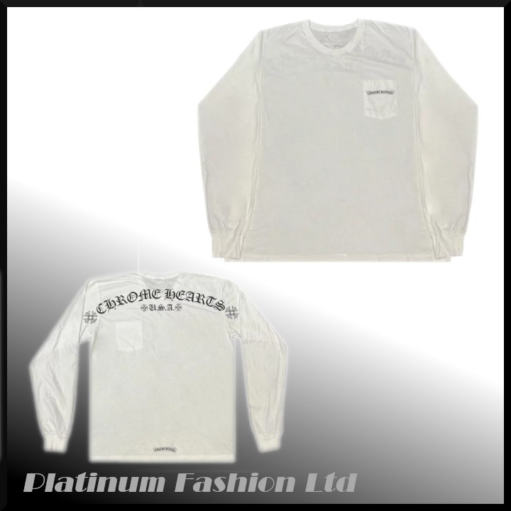 入手困難【CHROME HEARTS】scroll ロゴ ポケット ロングTシャツ