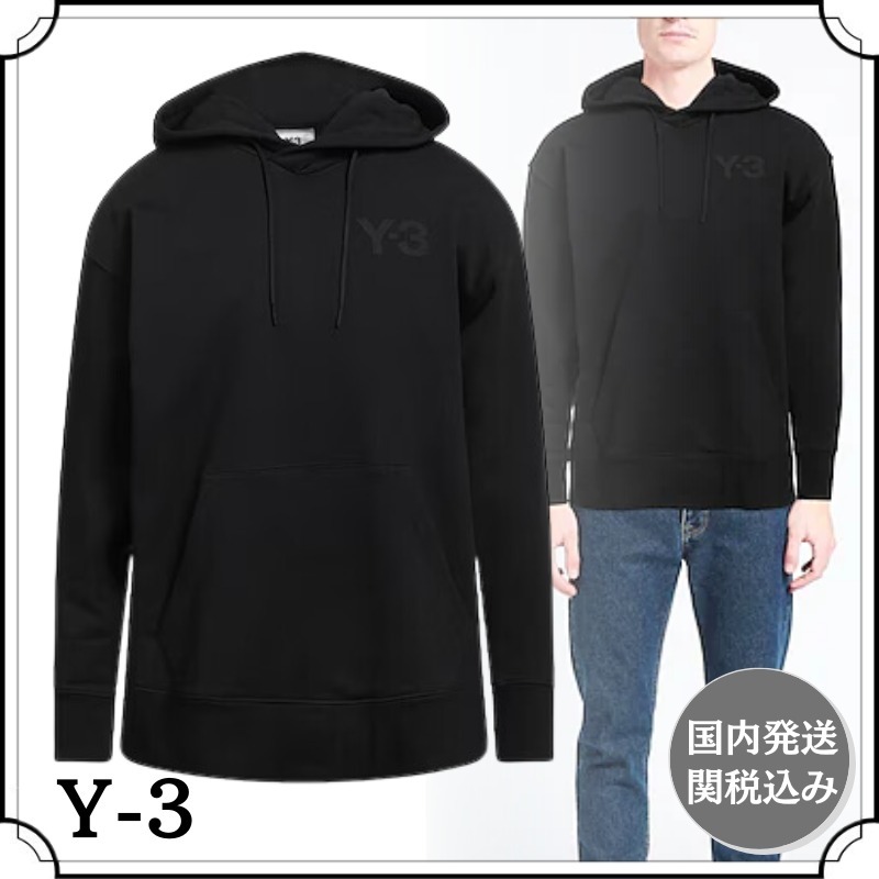 Y-3 ワイスリー フーディ コットン ロゴ 長袖 メンズ 関税込