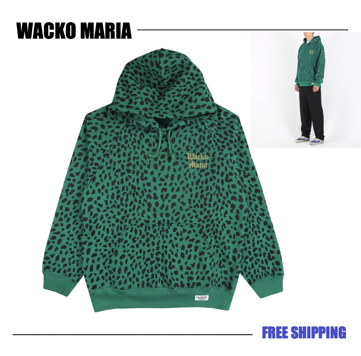 【WACKO MARIA】Washed Heavy Pullover Hoodie