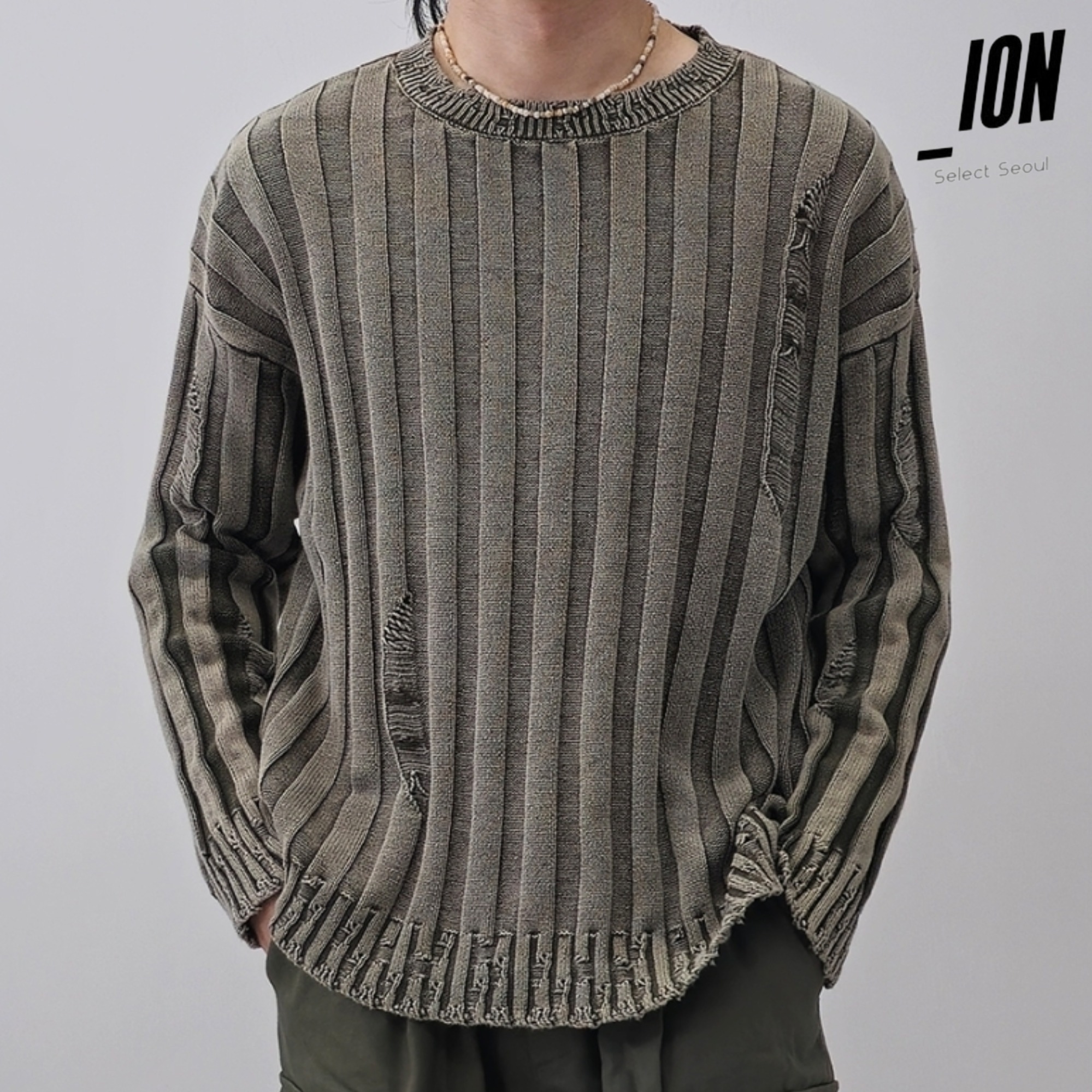 ニット・セーター IONSEOUL Dyeing Pigment Wash Ribbed Knit