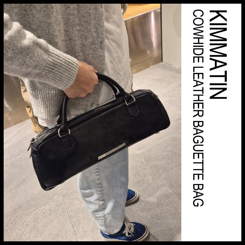 【KIM MATIN 】COWHIDE LEATHER BAGUETTE BAG