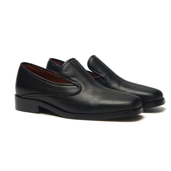 STUDIO DOE Gender Free streamlined layered leather loafers