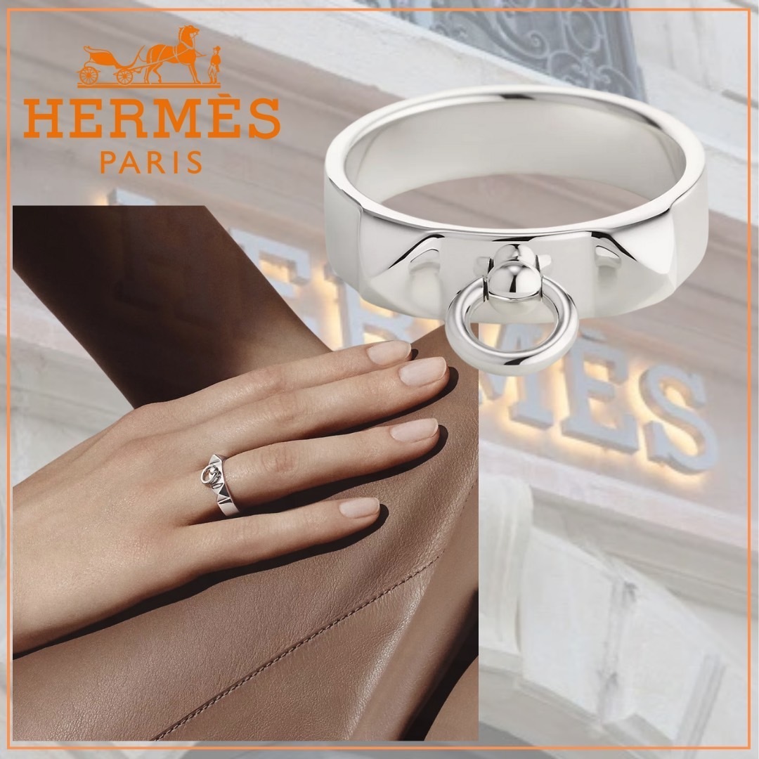 おしゃれな手元に♪【HERMES】《コリエ・ド・シアン》PM リング