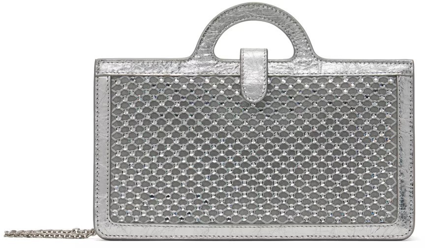 ★Marni★ シルバー ロング ラインストーン ウォレットバッグ