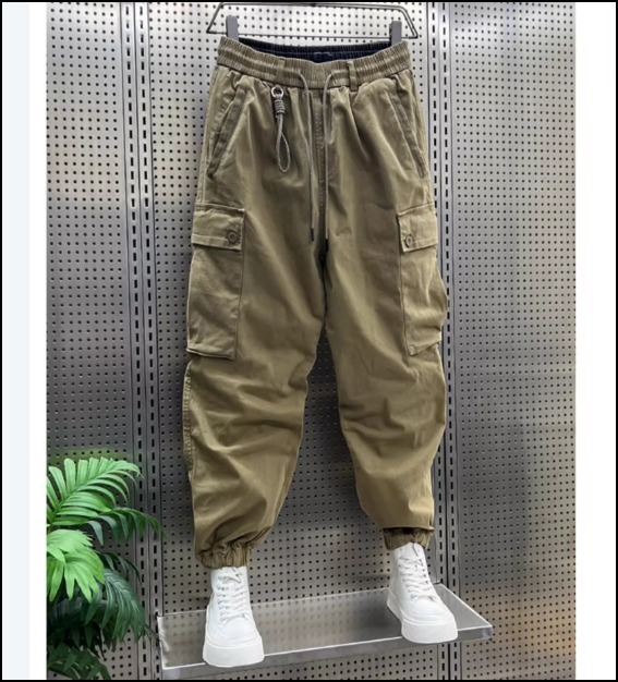 メンズ カーゴパンツ マルチポケット ワイドパンツ 3色