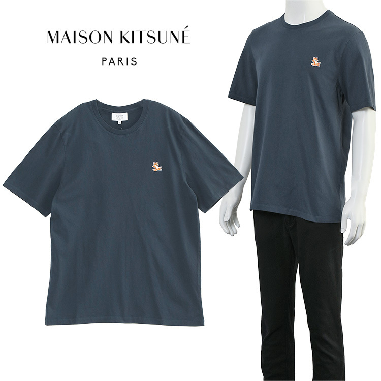MAISON KITSUNE チラックス Tシャツ LM00110KJ0008-P476 INKBLUE