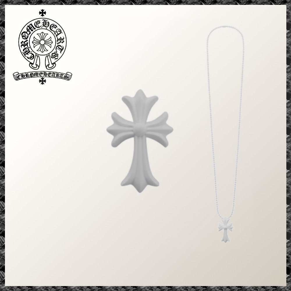 CHROME HEARTS◆シリクロム CHクロス ペンダント ホワイト