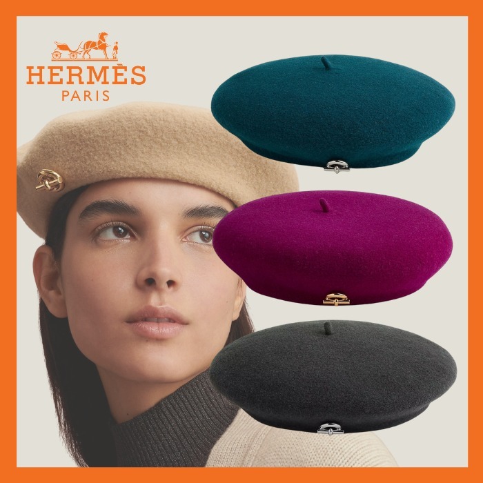 コーデのアクセントに♪【HERMES】《ボニー・セーラー》ベレー帽