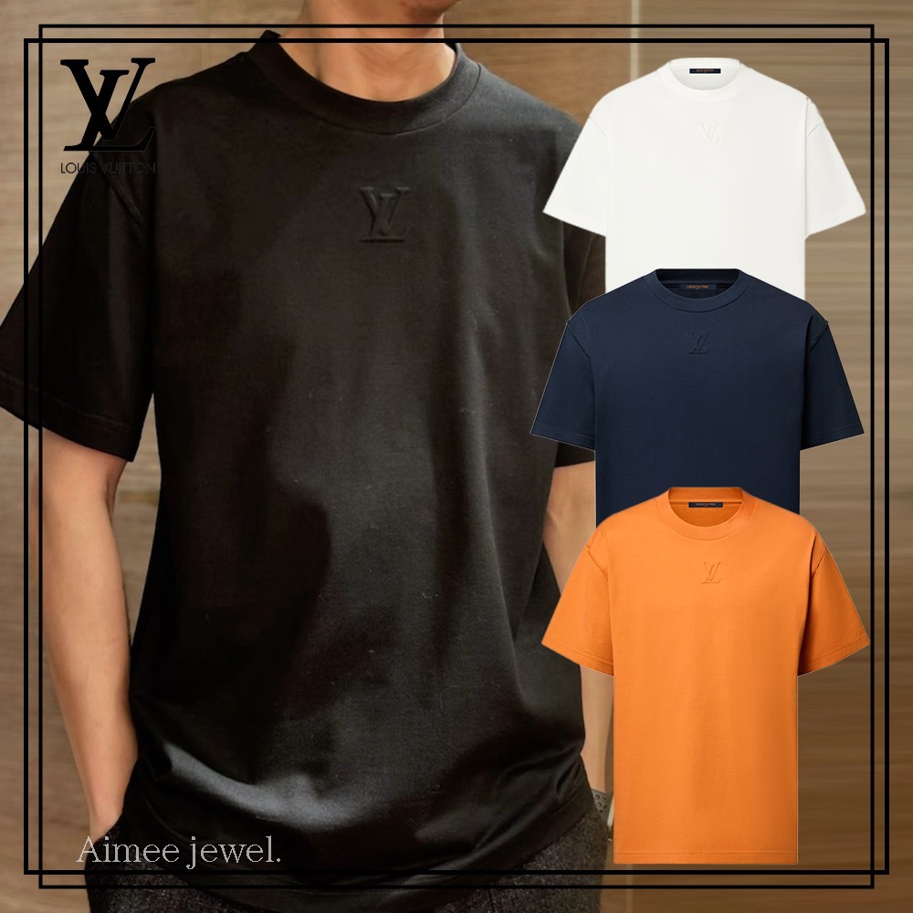 ＊すぐ届く＊国内発送【Louis Vuitton】エンボスLV刺繍 Tシャツ