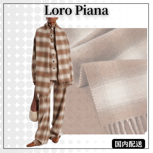 Loro Piana◆タータンウールとカシミアのスカーフ
