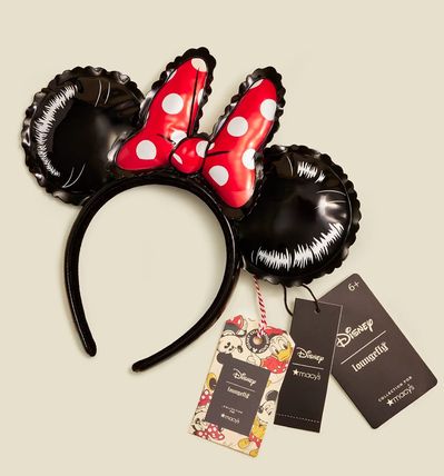 ☆Loungefly☆ミニーカチューシャ 編み込み風フェイクレザー ミニー カチューシャ レザー パール 2個セット ディズニー