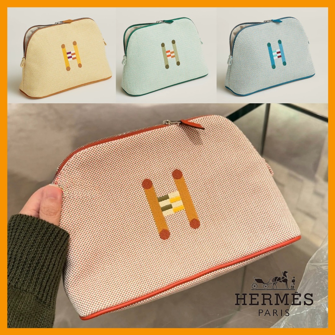 【爽やかカラーが可愛い♡】HERMES★ボリードポーチ MM