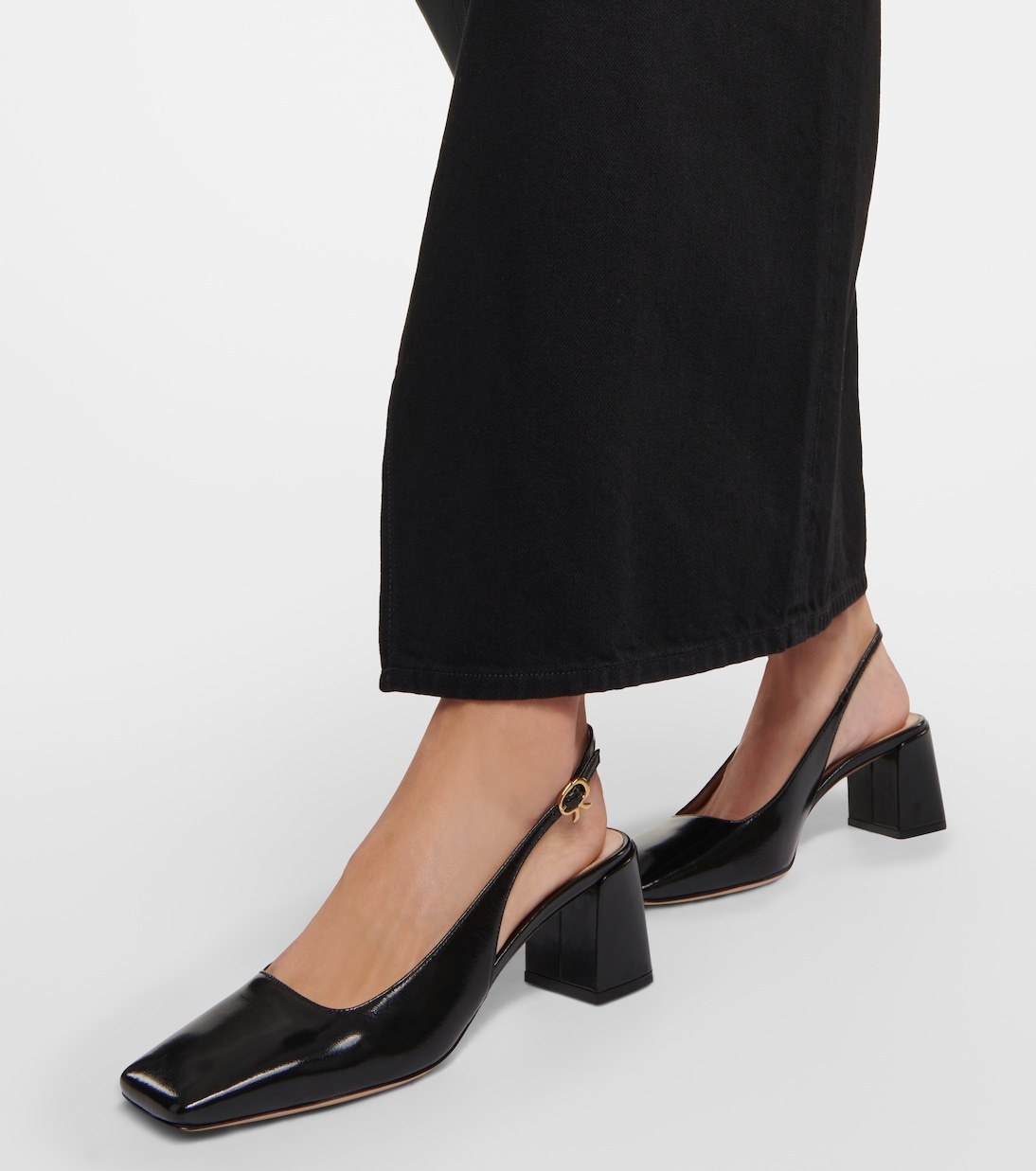 ■Gianvito Rossi■スリングバック レザーパンプス 5.5cm