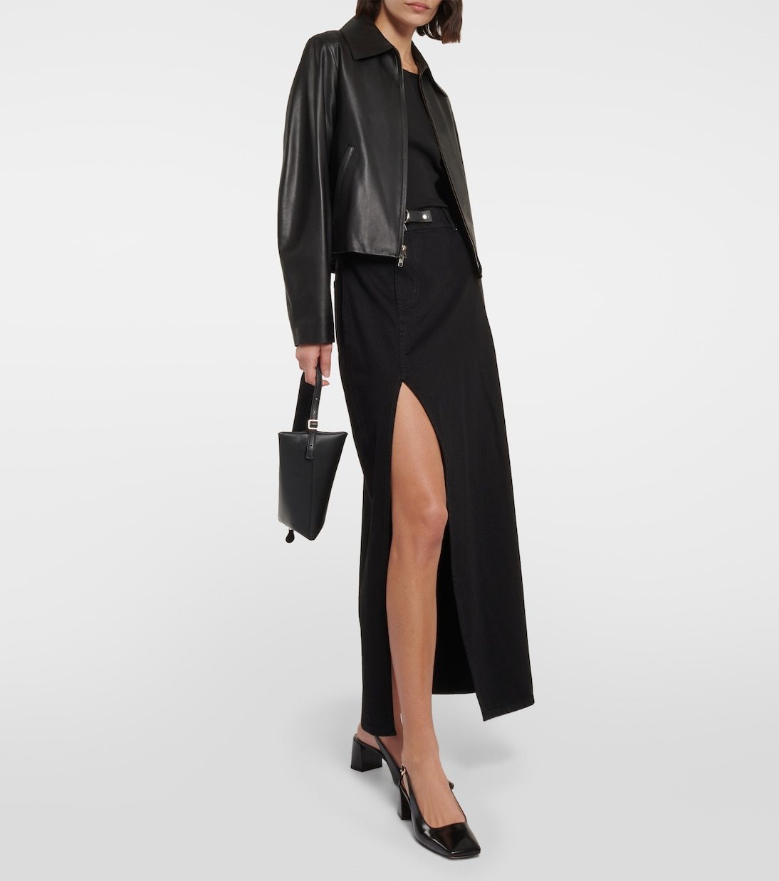 ■Gianvito Rossi■スリングバック レザーパンプス 5.5cm