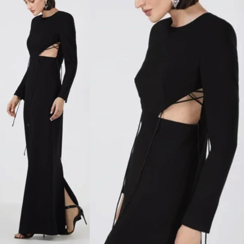 SALE!BCBG MAXAZRIA レースアップカクテルワンピース