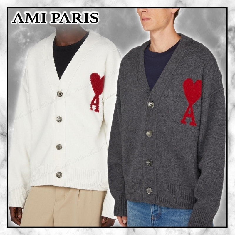 【無料郵送/関税込/正規品】 AMI PARIS ハートカーディガン ◇AMI PARIS 最新作◇Ami de Coeur ハート カーディガン/2色◇
