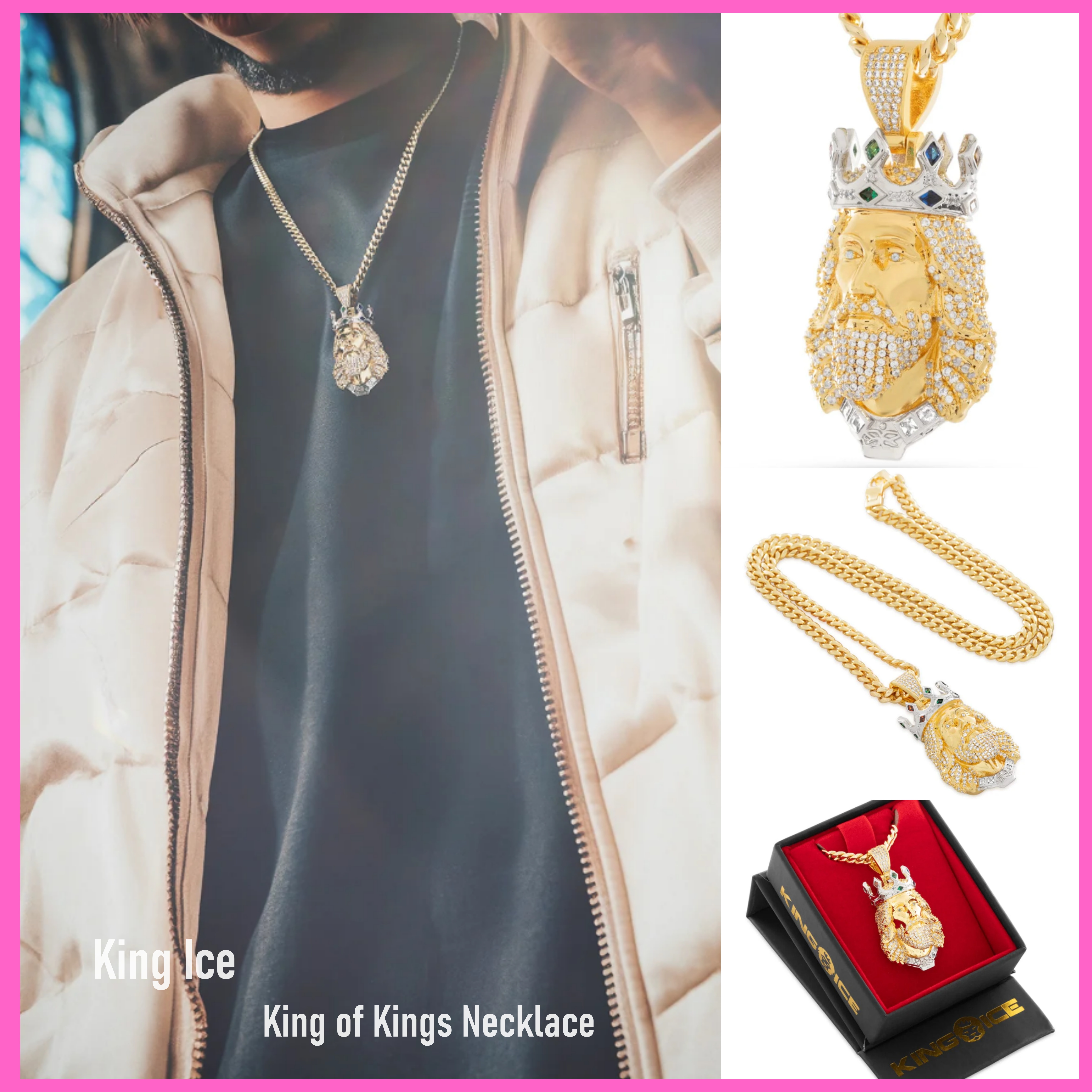 送料関税込【King Ice】King of Kings Necklace キング☆国内発