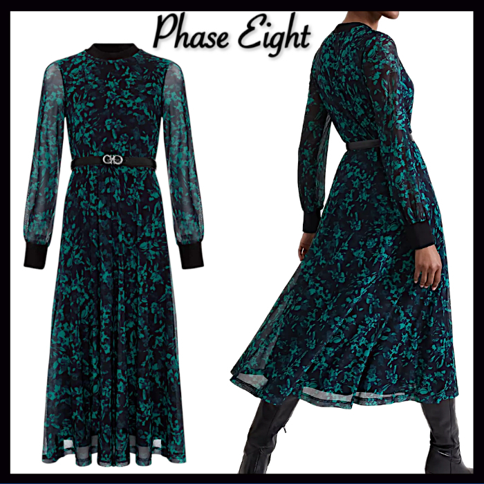 新【Phase Eight】UK発 Jinny ジニー フローラル ベルト ドレス