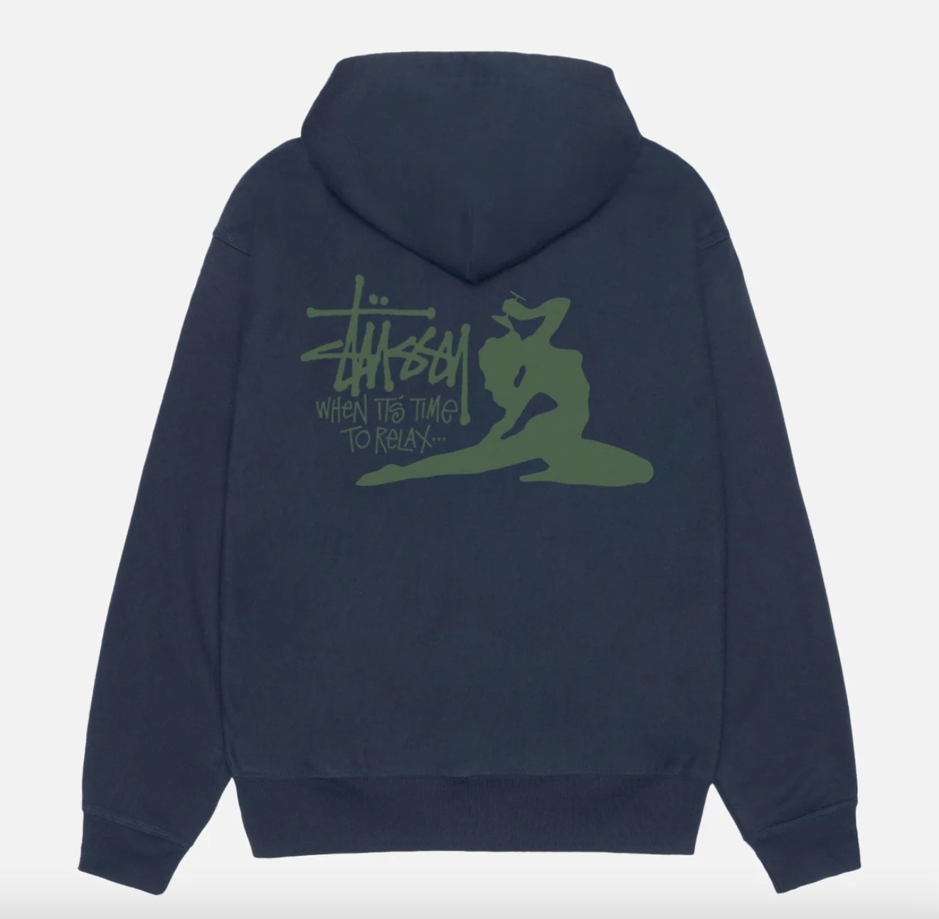 国内即完】stussy RELAX HOODIE バックプリント ロゴ パーカー