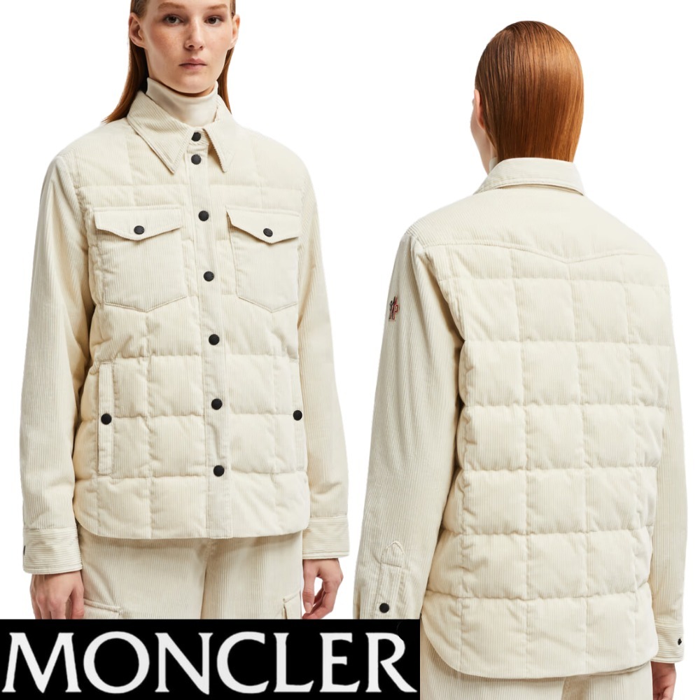 【MONCLER】White Ivory☆Paulet Corduroy ダウンジャケット