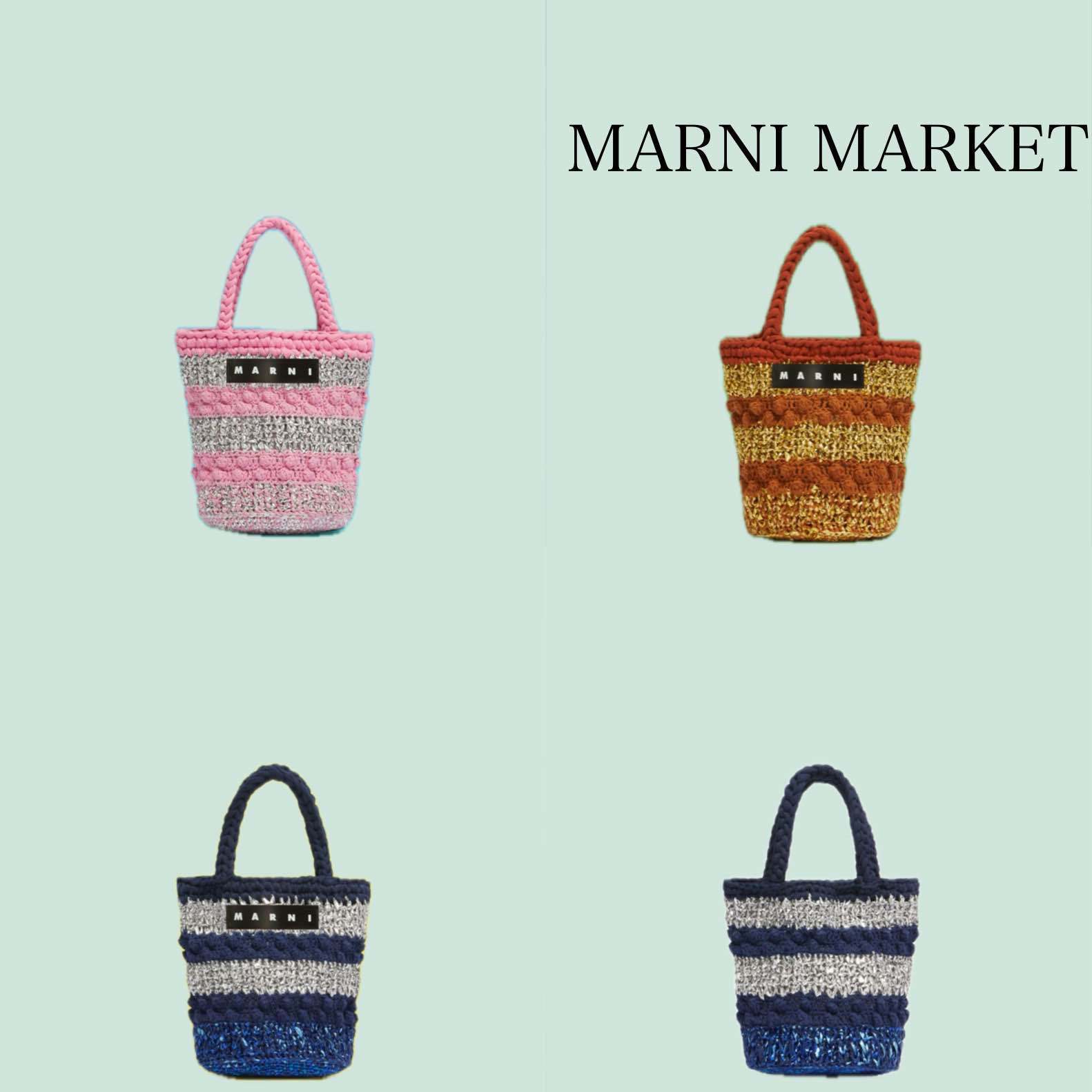 大人気★ボブルニット MARNI MARKET バケットバッグ