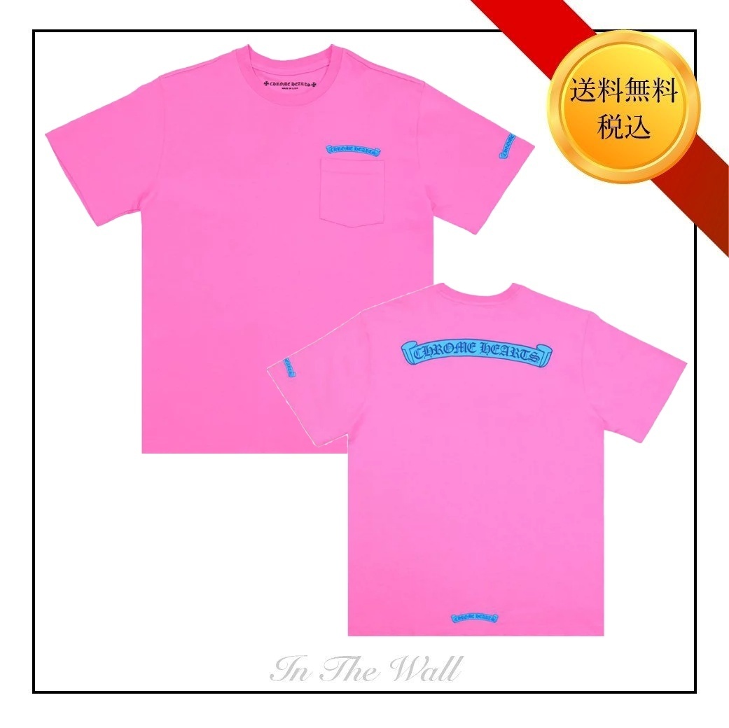 ★在庫少【CHROME HEARTS】スクロール ロゴ ポケット T シャツ