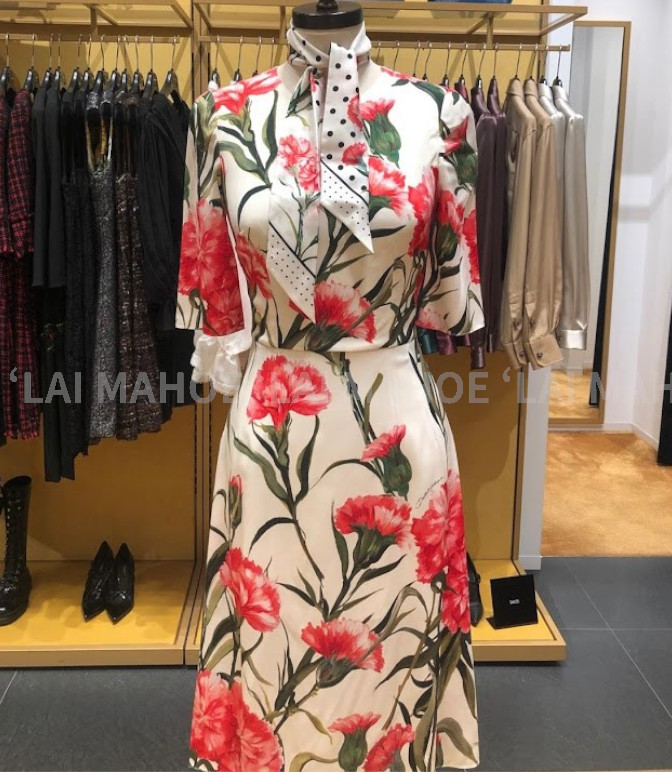 DOLCE&GABBANA レディース ワンピース ドレス 花柄 五分袖