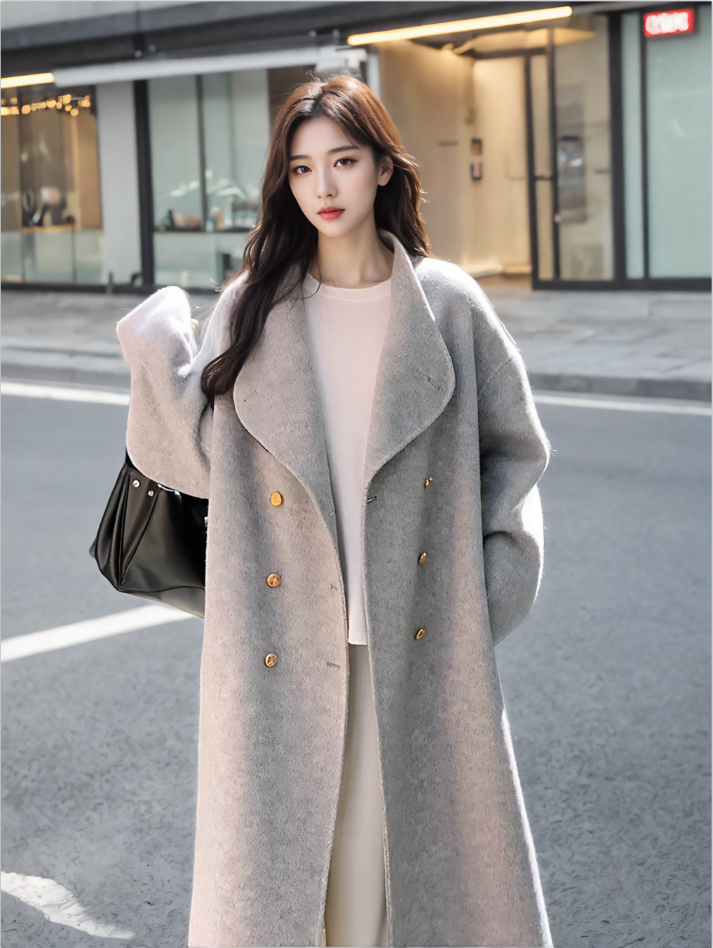 チェスターコート アウター レディース ロング ウール 韓国服