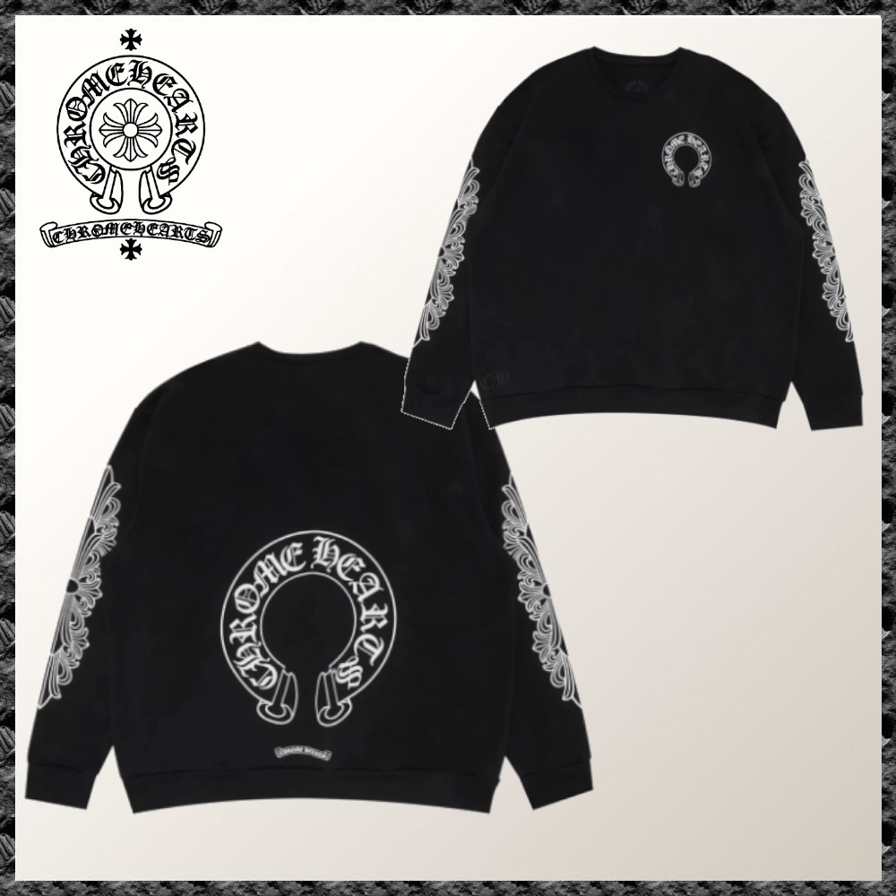CHROME HEARTS◆ホースシュー フローラル ロゴ スウェットシャツ