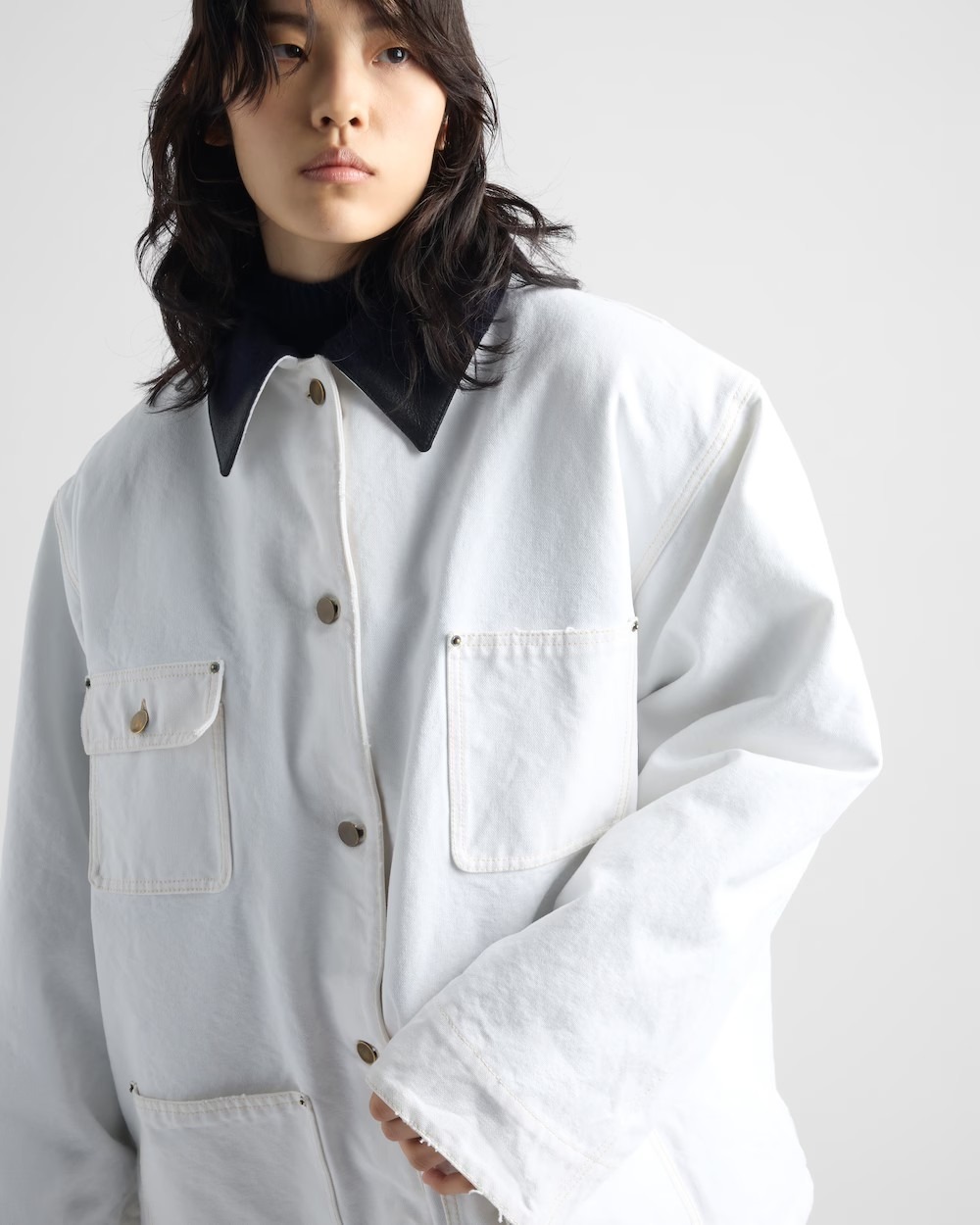 《送料無料》PRADA Canvas blouson jacket
