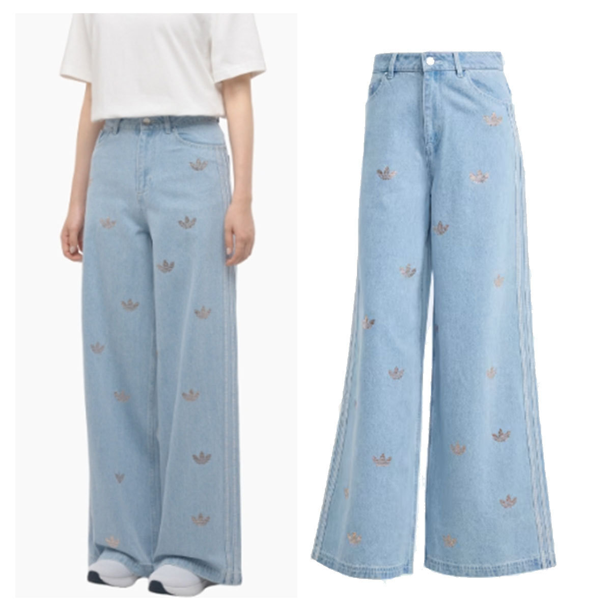 パンツ ADIDAS Denim Rhinestone Pants 4FT1258