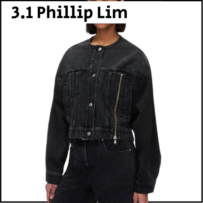 送料関税込【3.1 Phillip Lim】クロップド デニム ジャケット