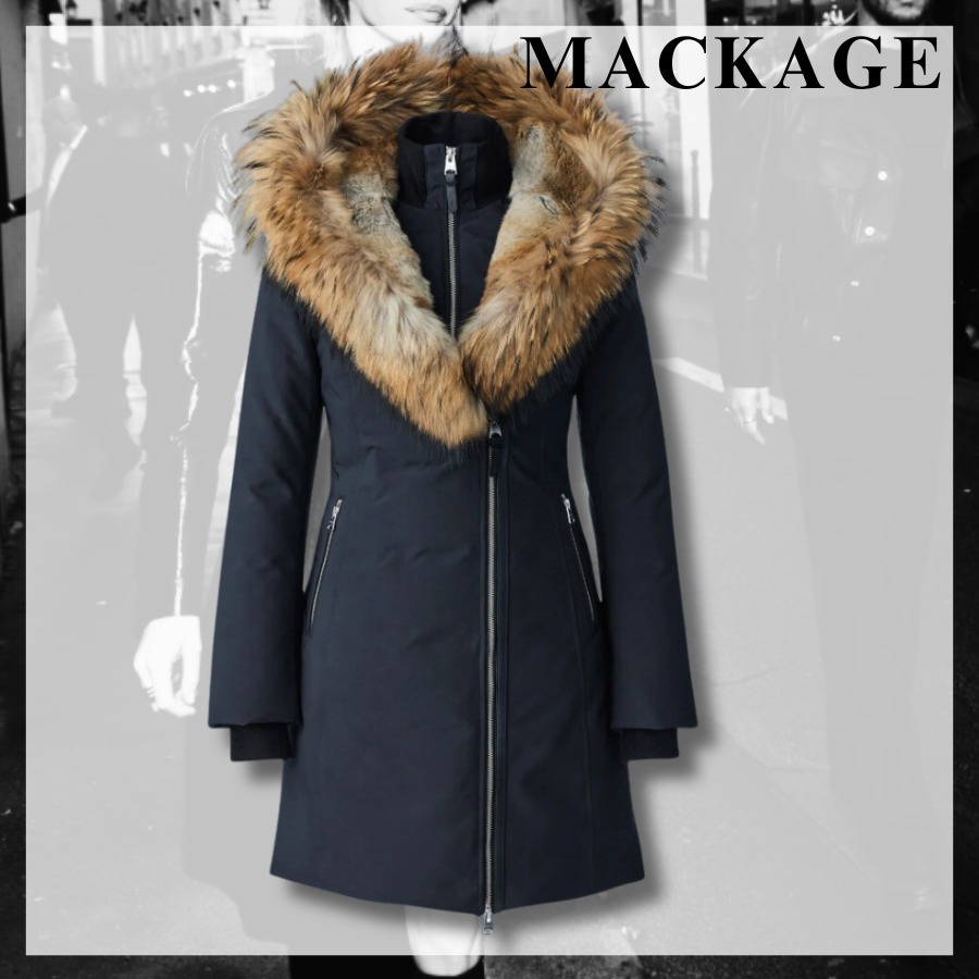 【MACKAGE】TRISH パウダータッチダウンコート 天然ファー付き