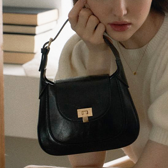 OVHEE Beaute Crinkled Black/2wayバッグ ハンドバッグ 韓国