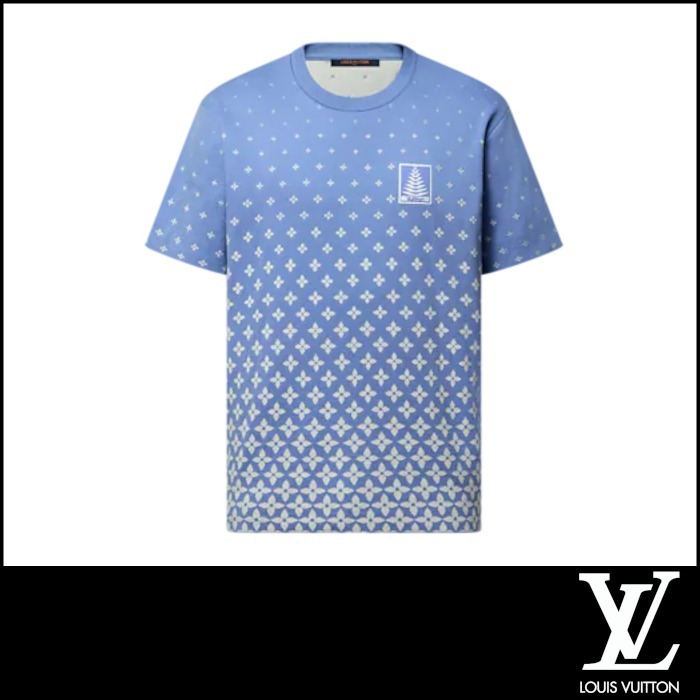 【ルイヴィトン】ニットコットンTシャツ Men100％