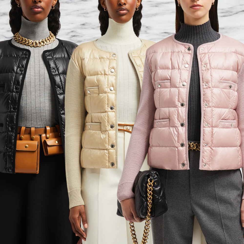 MONCLER ダウンパディング入り カーディガン