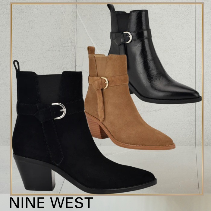 Nine West*デイリー使いに*ベルト付*サイドゴア/ショートブーツ