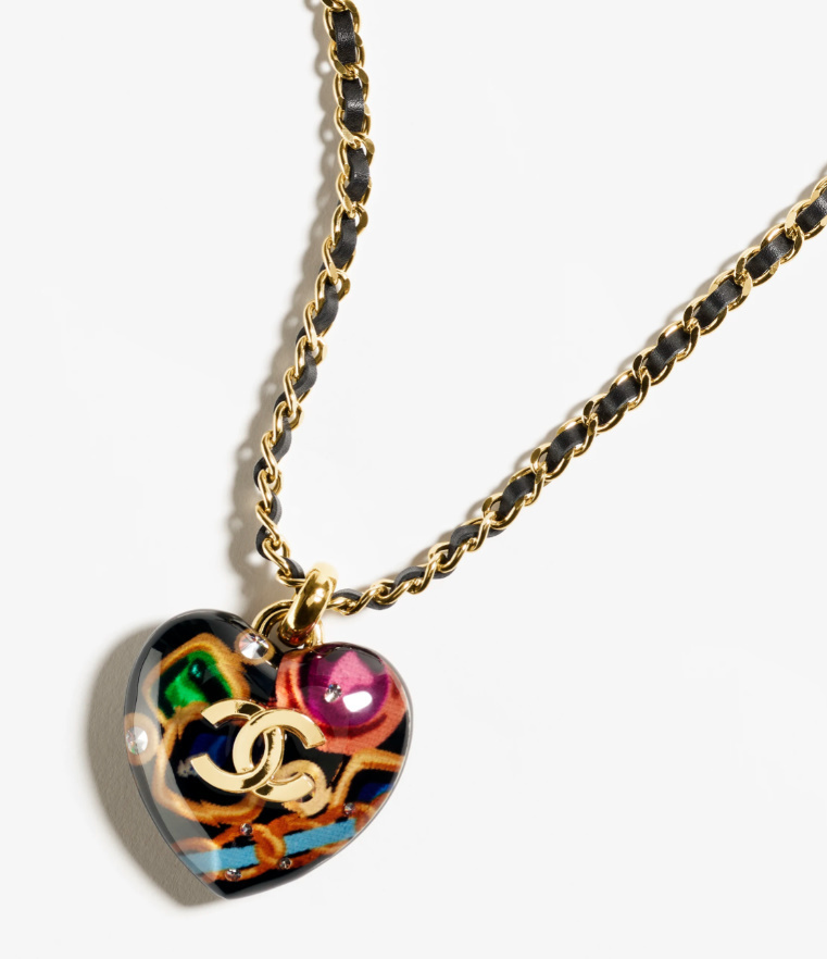カラフルなハートトップ♪【CHANEL】《24A》ネックレス