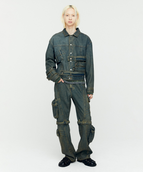 アウターその他 ANDERSSON BELL Waistband denim jacket awa636mARMY GREEN A24F