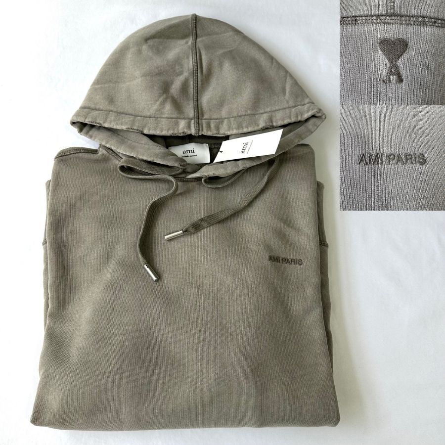 関税込 AMI PARIS フェイドアウト コットン パーカー